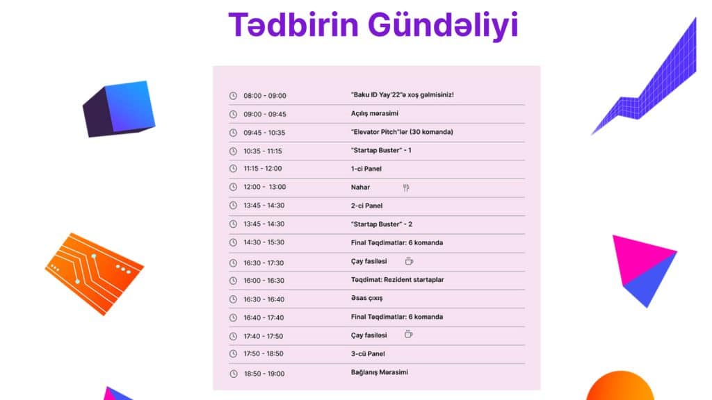 Foto Bakı İnvestisiya Günü rəsmi səhifəsi