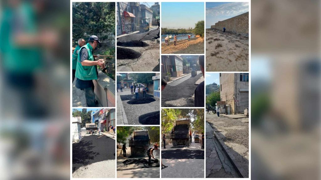 abadlıq işləri həyata keçirilir