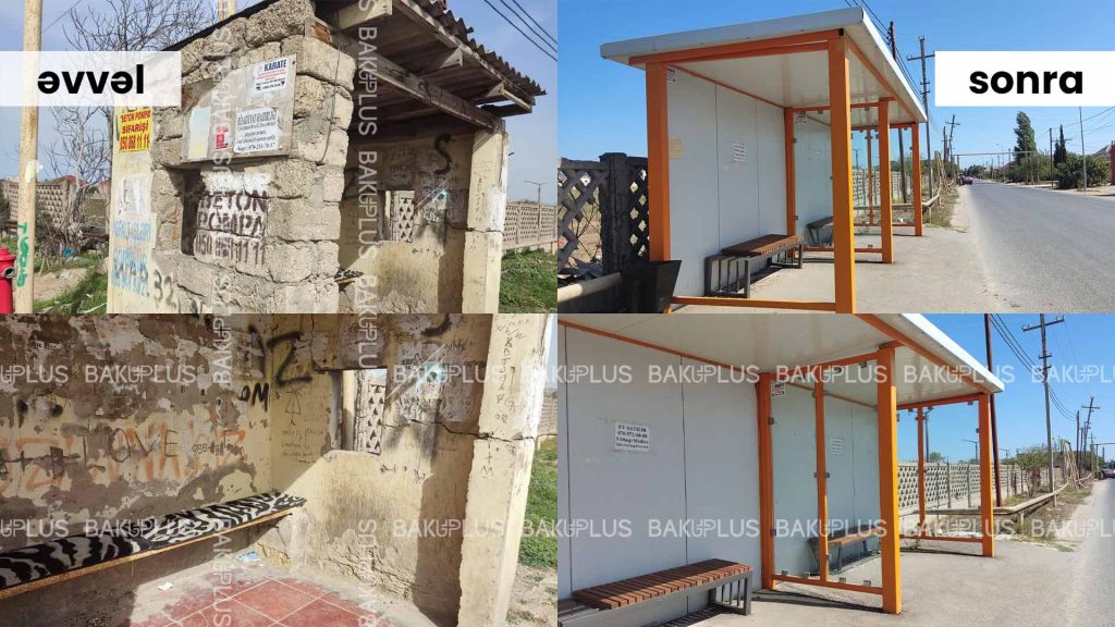 Albalılıq yaşayış massivində yeni müasir tipli dayanacaq quraşdırılıb