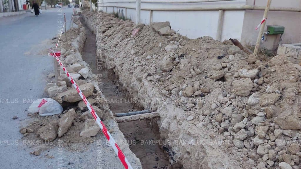 Buzovnada su xətləri çəkilir