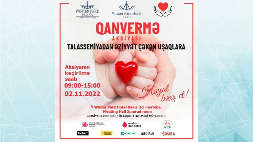 Bakıda bu həftə ərzində iki qanvermə aksiyası keçiriləcək