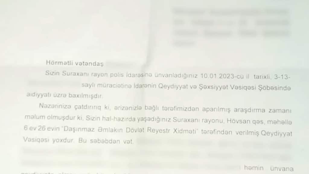 polisin inzibati binasında qeydiyyatda olan vətəndaşlar sistemdən çıxarılır