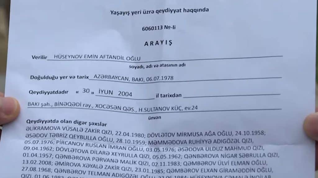 Xocəsən qəsəbəsində sahibinin xəbəri olmadan 17 nəfər evə qeydiyyata salınıb
