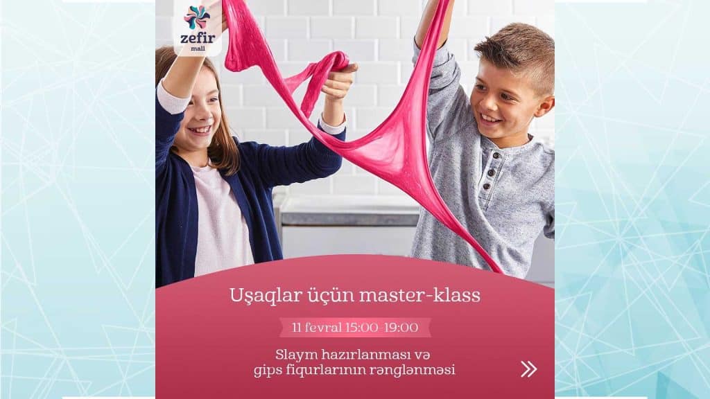 “Zefir Mall”da uşaqlar üçün müxtəlif master-klaslar təşkil olunur