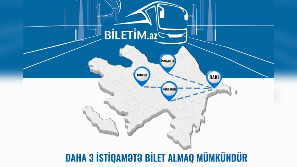Bakıdan 23 istiqamətə artıq onlayn bilet almaq mümkündür