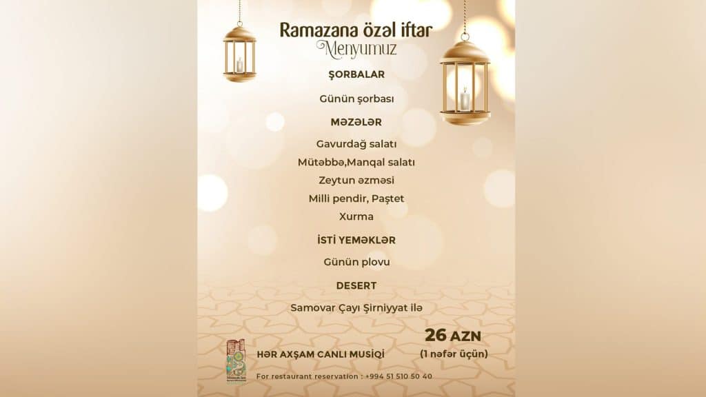 Museum İnn iftar menyusu