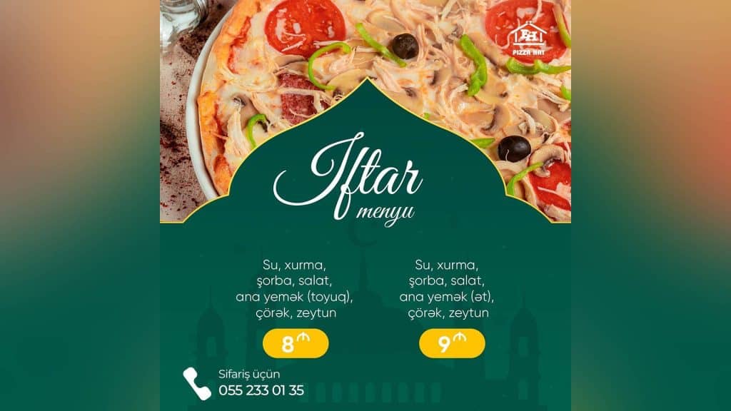Pizza Hut iftar menyusu