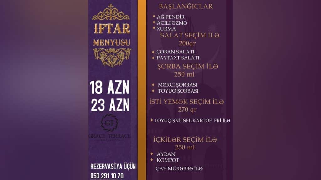 Grace Terrace iftar menyusu