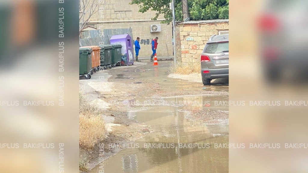Yasamalda su xəttində qəza baş verib