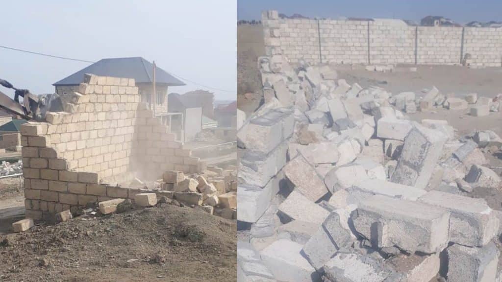 Qaradağ rayonunda qanunsuz tikililər sökülüb