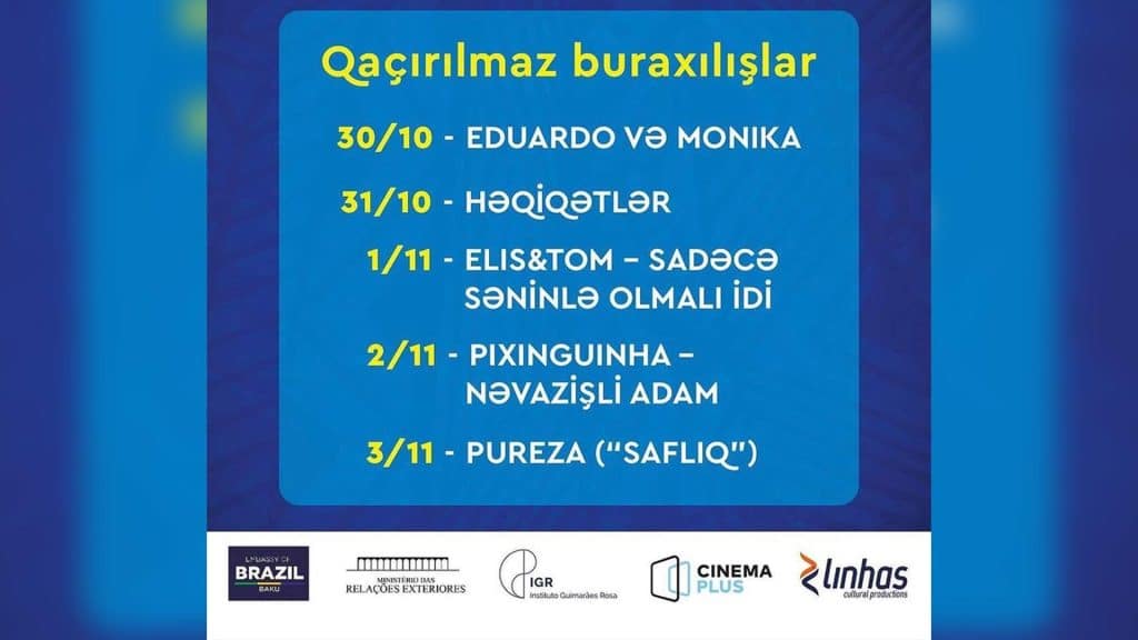 Bakıda Braziliya film festivalı baş tutacaq