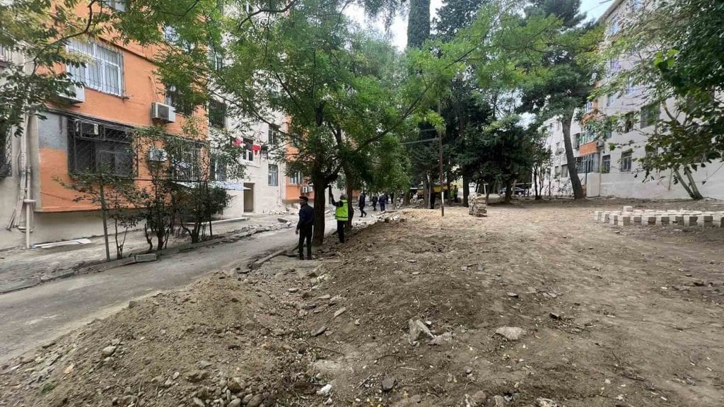 Nəsimi rayonunda yaşayış binalarında təmir işləri davam edir