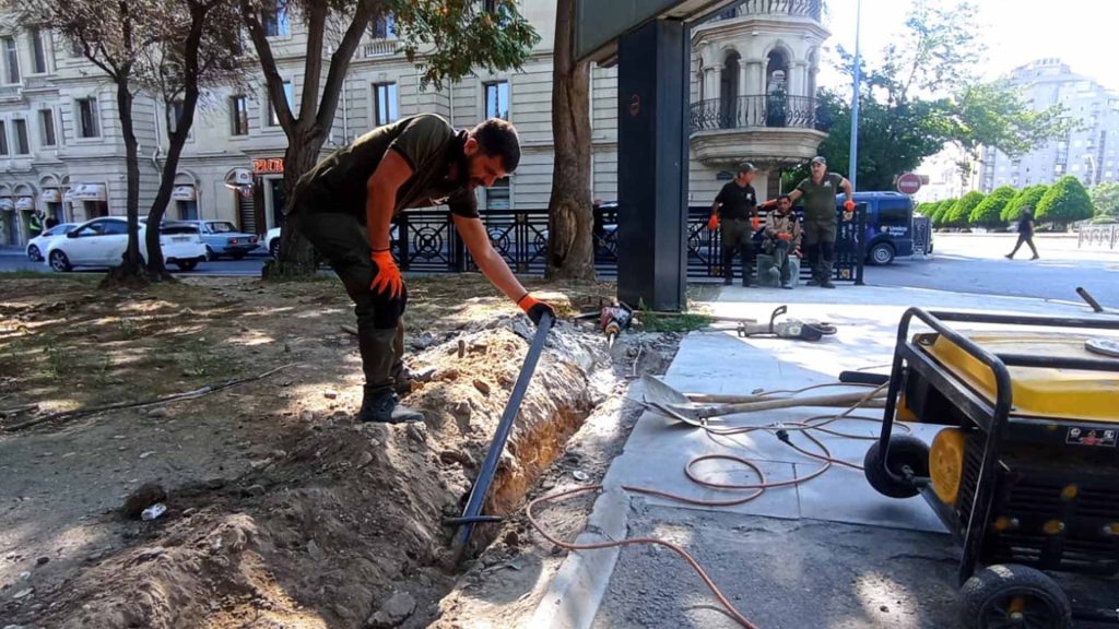 Nəsimi rayonunda abadlıq işləri davam edir