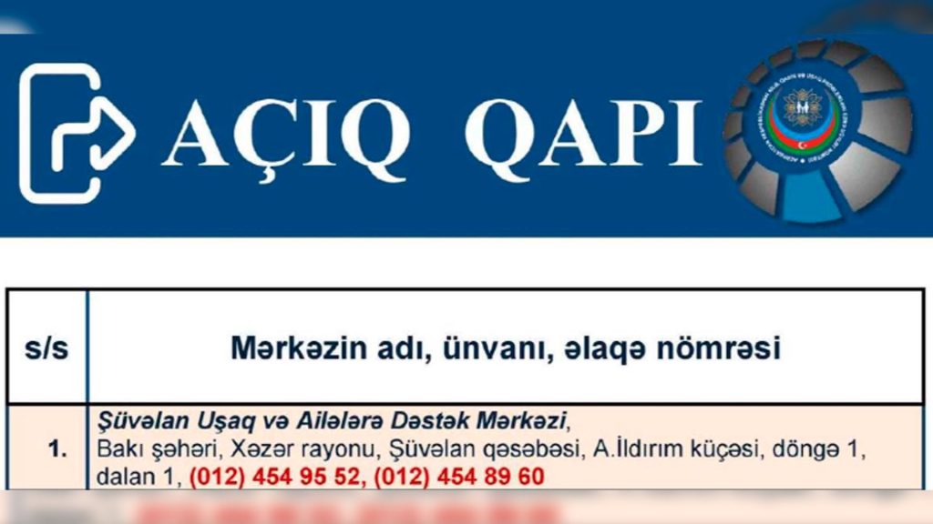 Uşaq və ailələrə dəstək mərkəzlərində “Açıq qapı” günü keçiriləcək