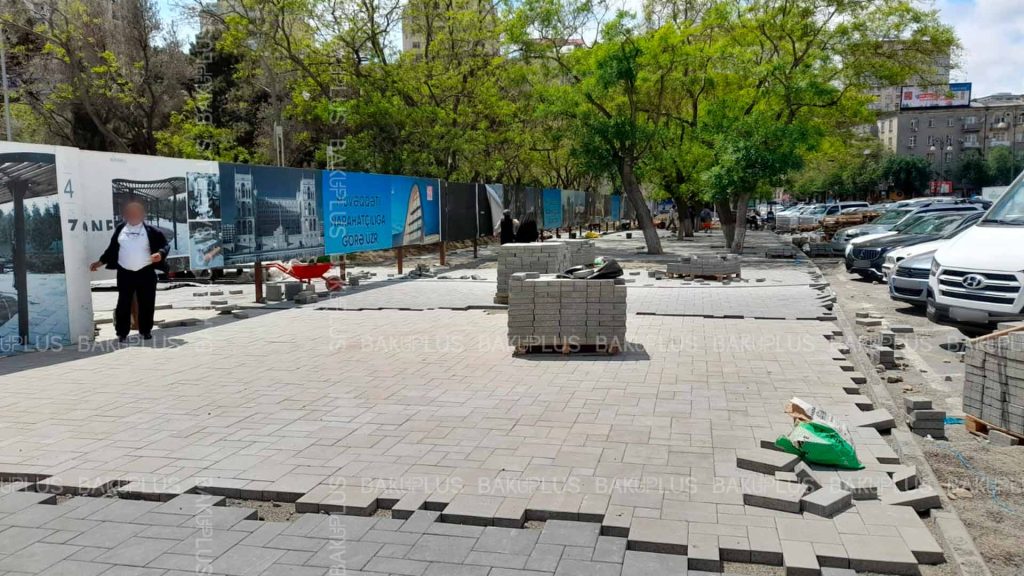 “Nərimanov” parkının ətrafı təmir olunur