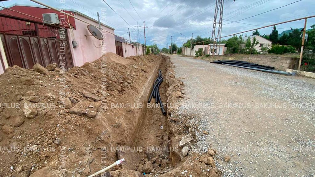Buzovnada yeni yeraltı kommunikasiya xətləri çəkilir