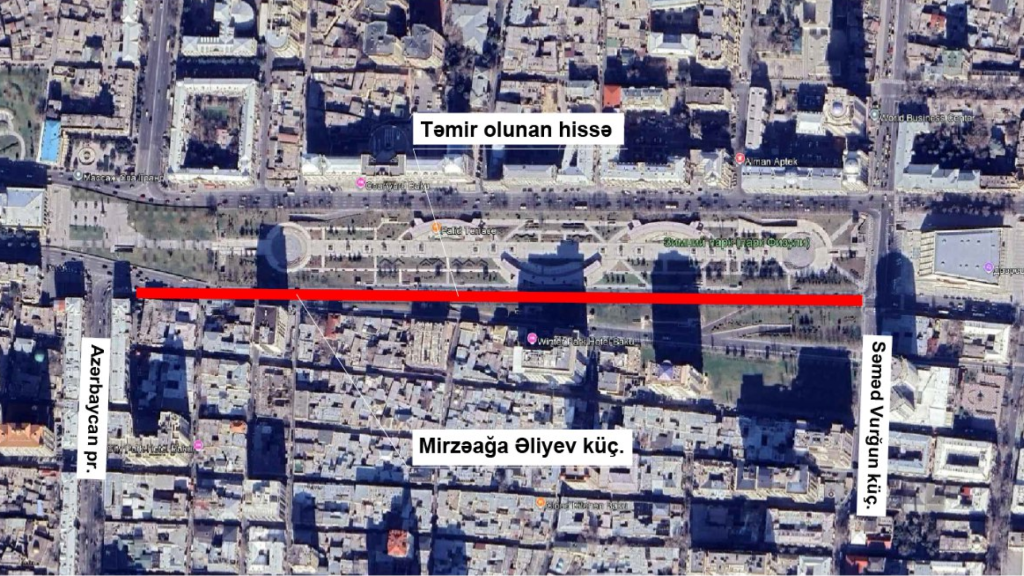 Sabah Bakıda əsas küçələrdən biri bağlanır 
