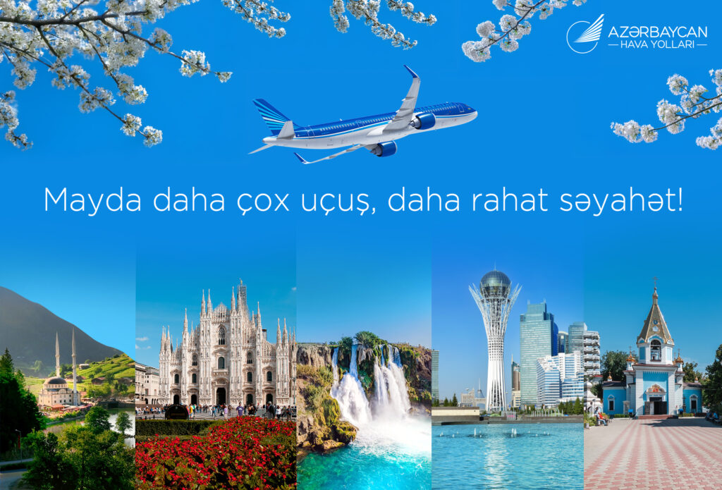 AZAL may ayında bir sıra istiqamətlərdə uçuşların sayını artırır  