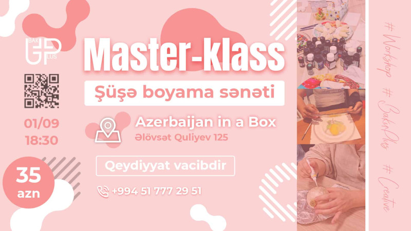 Bakıda şüşə boyama sənətinin həvəskarları üçün ustad dərsi keçiriləcək