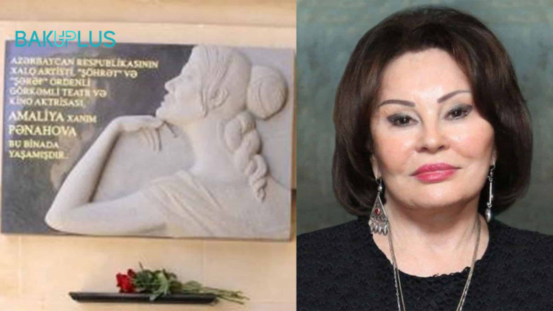 Bakıda xalq artisti Amaliya Pənahovanın yaşadığı evdə barelyef açılıb