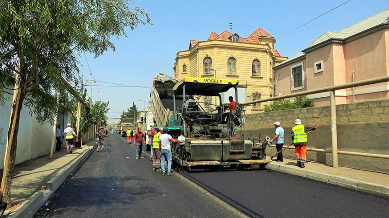 Bakı: daha bir rayonda avtomobil yolları təmir olunur