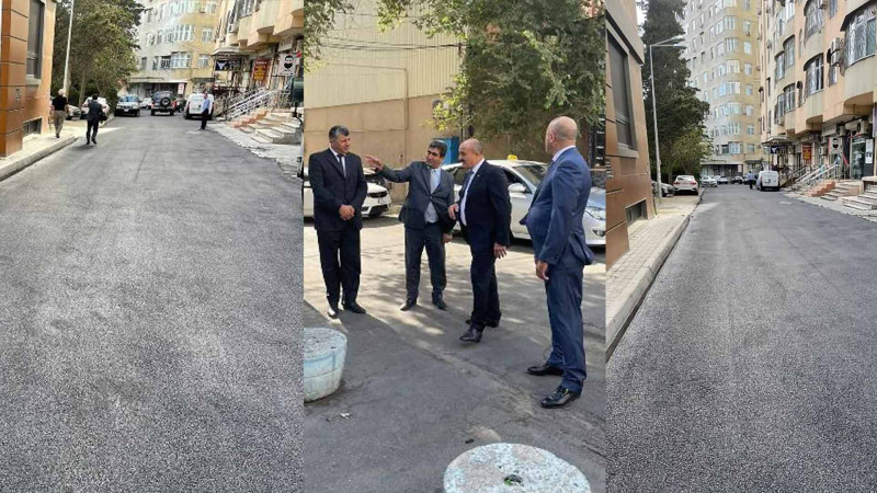 Bakıda məhəllədaxili yolları təmir olunur