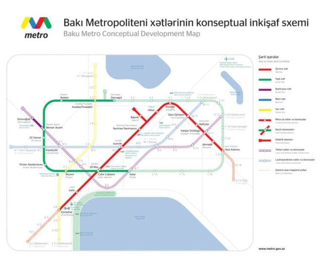 Bakı Metropolitenin Bənövşəyi xəttində yeni stansiya tikilir