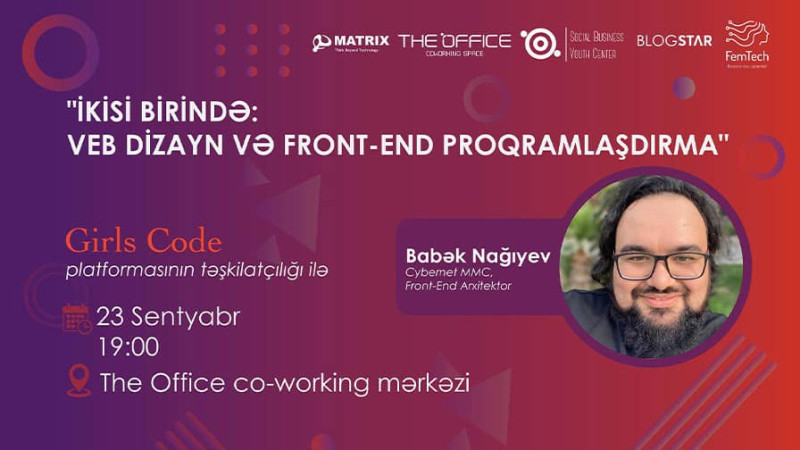 Bakıda İkisi birində - Veb Dizayn və Front-End proqramlaşdırma adlı seminar keçiriləcək