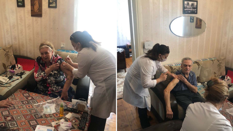 Səbail rayonunda xüsusi qayğıya ehtiyacı olan insanlar evi tərk etmədən peyvənd oluna bilirlər