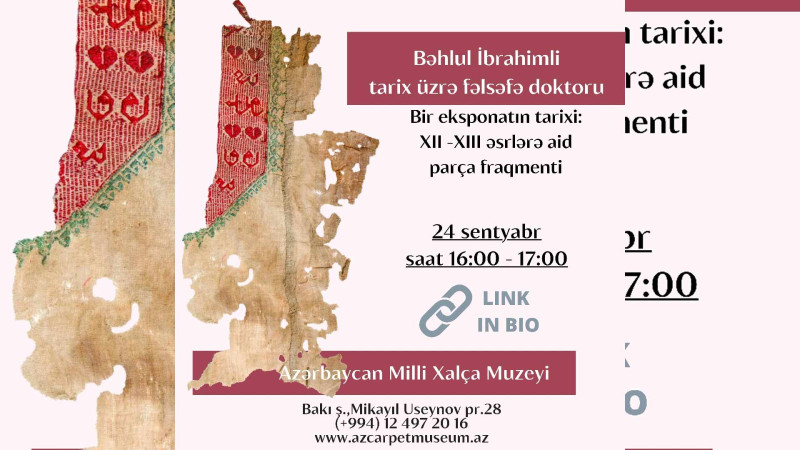 Bakıda Milli Xalça Muzeyində mühazirə keçiriləcək