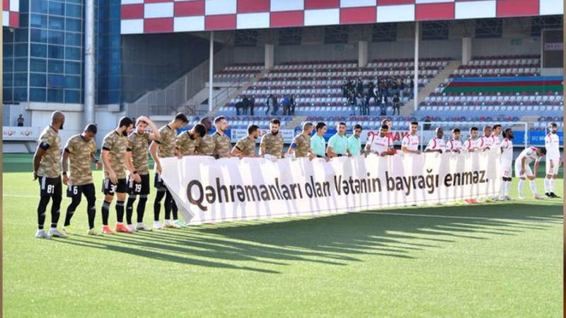 Keşlə - Qarabağ oyununda Vətən müharibəsinin ildönümü yad edilib