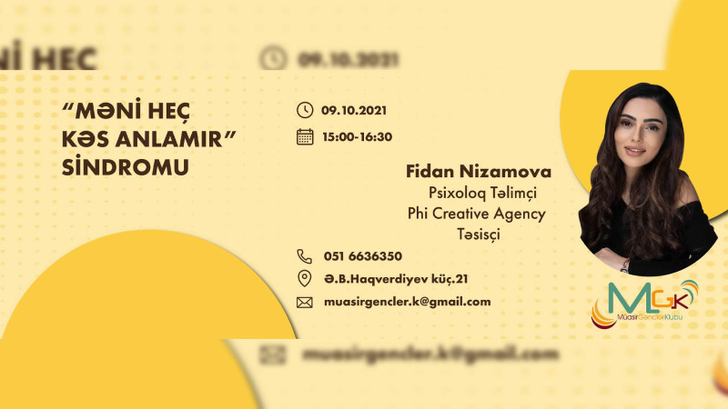 Bakıda  Məni heç kəs anlamır... mövzusunda seminar keçiriləcək