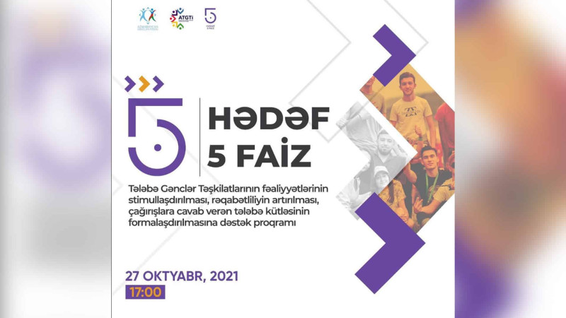 Bakıda Hədəf 5% adlı proqramının açılış mərasimi həyata keçiriləcək