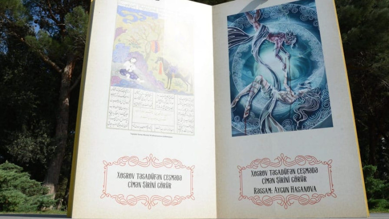 Paytaxt küçələrində Nizami Gəncəvinin əsərlərinin kitab maketləri quraşdırılıb