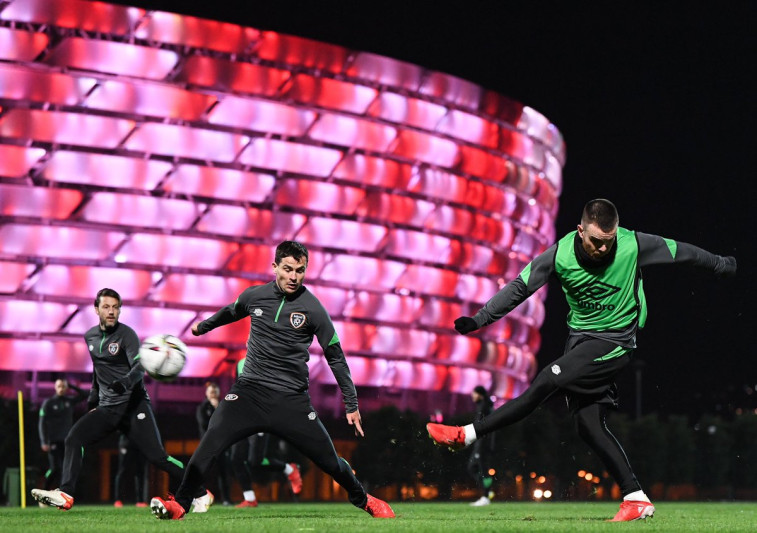 İrlandiyanın futbol komandası Bakıda ilk məşqini keçirib