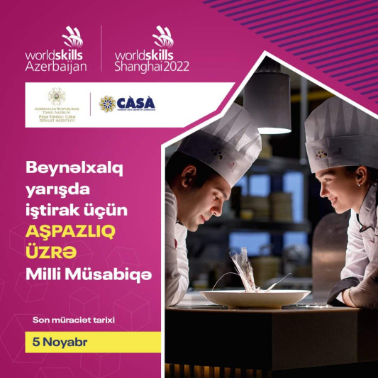 CÀSÀ Kulinariya Mərkəzi aşpazlar arasında müsabiqə elan edir