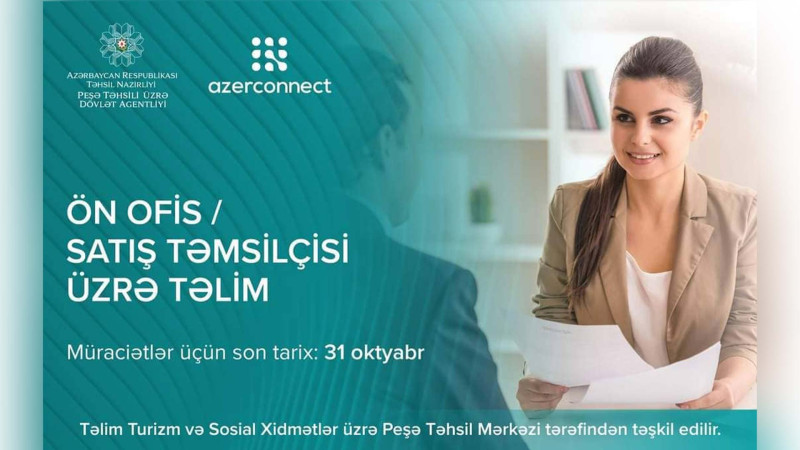 Bakıda Peşə Təhsili üzrə Dövlət Agentliyinin dəstəyi ilə təlim keçiriləcək