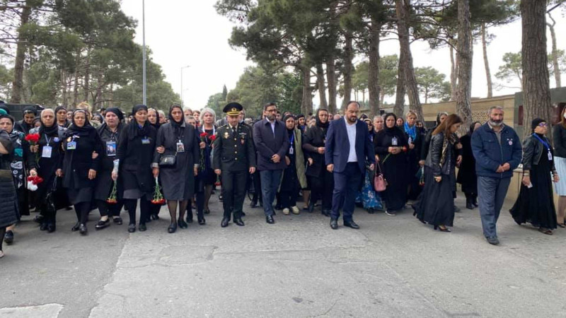 II Fəxri Xiyabananında 300-ə yaxın şəhid anasının iştirak ilə yürüş təşkil olunub
