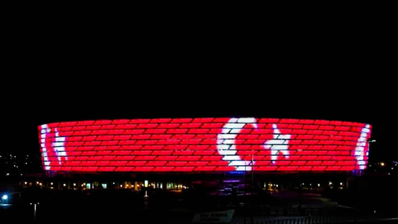 Bakı Olimpiya Stadionunda Türkiyə bayrağı əks olunacaq