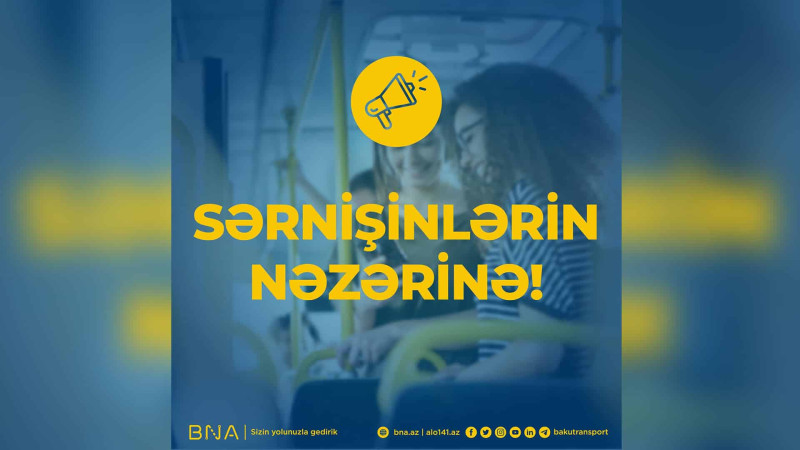 Bakıda 2 nömrəli marşrut xətti üzrə avtobusların hərəkət sxemində dəyişiklik edilib
