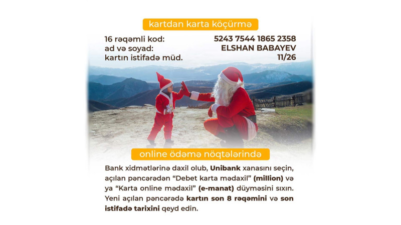 Bakıda Şaxta Baba Ucqar Kəndlərdə layihəyə start verilib