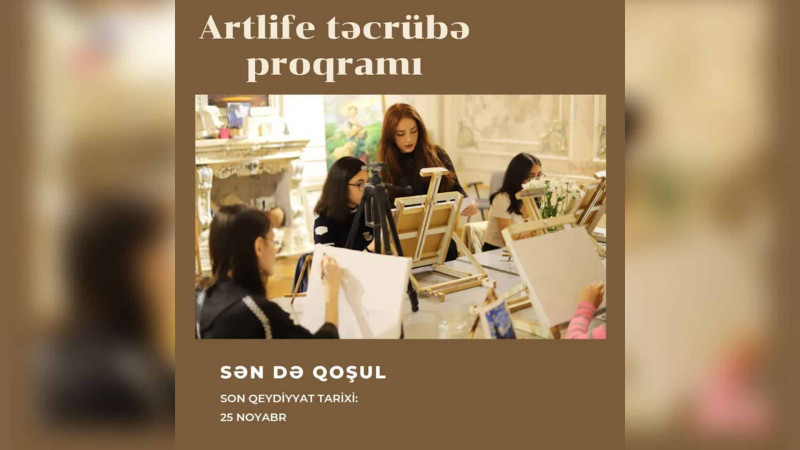 Bakıda rəssamlıq üzrə 3 aylıq ödənişsiz təcrübə programı keçiriləcək