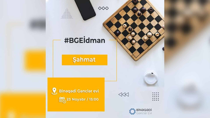Bakıda gənclər üçün ödənişsiz şahmat turniri keçiriləcək