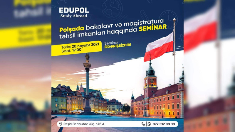 Bakıda abiturient və tələbələr üçün ödənişsiz seminar baş tutacaq