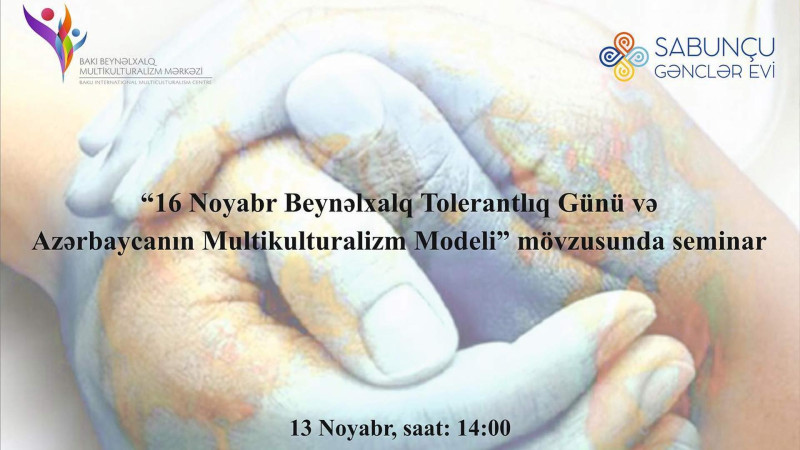 Bakıda Beynəlxalq Tolerantlıq gününə həsr olunmuş seminar keçiriləcək