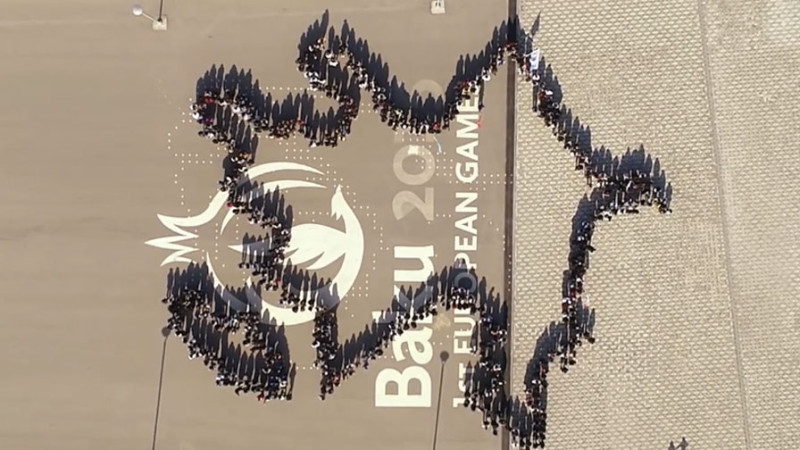 Bakı Olimpiya Stadionunda 1800 nəfərdən ibarət olan fləşmob keçirilib