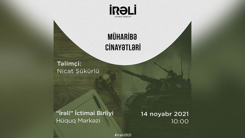 Bakıda “Müharibə Cinayətləri” mövzusunda təlim keçiriləcək