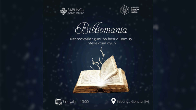Bakıda kitab oxumağı sevənlər üçün intellektual oyun keçiriləcək