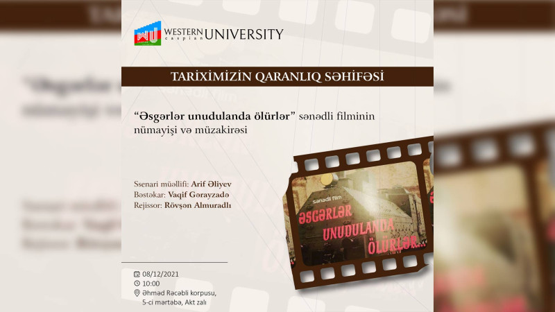 Bakıda “Əsgərlər unudulanda ölürlər” filminin nümayişi və müzakirəsi baş tutacaq