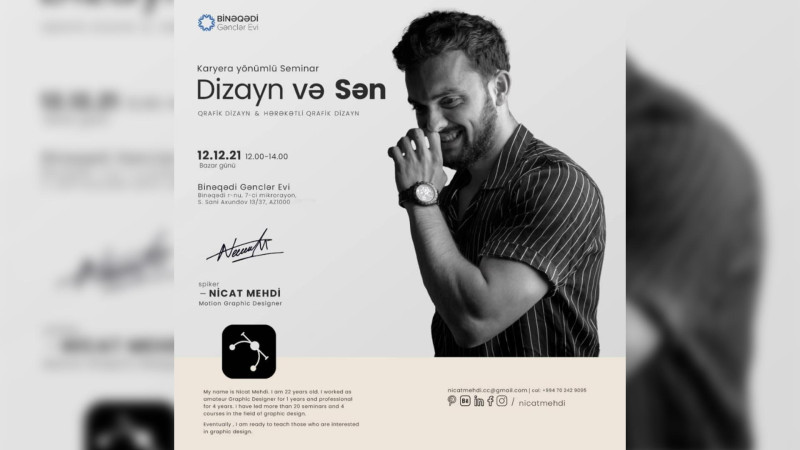 Dizayner peşəsinə yiyələnmək istəyənlər üçün ödənişsiz təlim təşkil olunacaq
